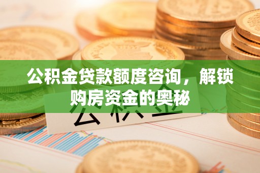 在线公积金贷款额度咨询，解锁购房资金的奥秘