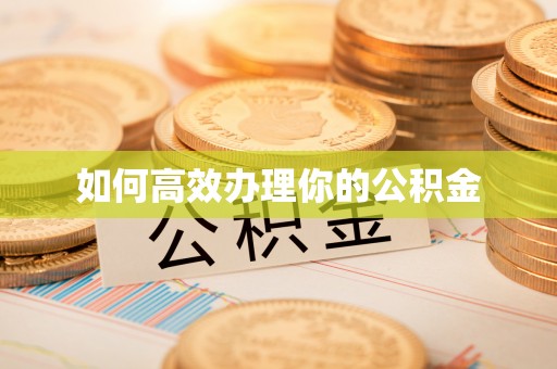 在线如何高效办理你的公积金