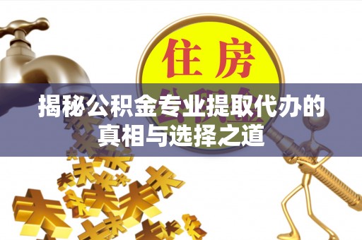 在线揭秘公积金专业提取代办的真相与选择之道