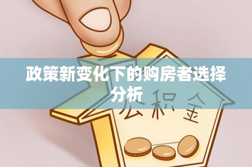 在线政策新变化下的购房者选择分析