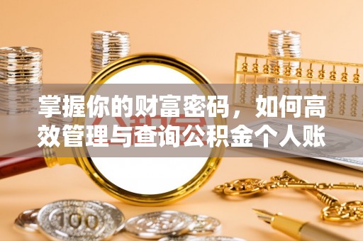 在线掌握你的财富密码，如何高效管理与查询公积金个人账户信息