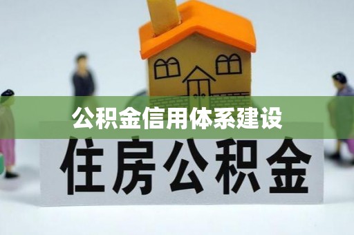 在线公积金信用体系建设